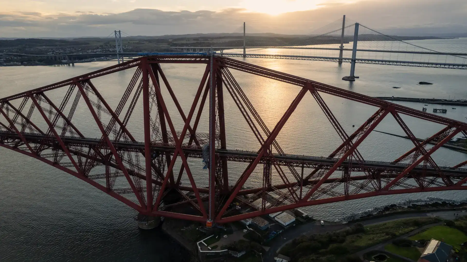 Background image - Three Bridges at Sunset