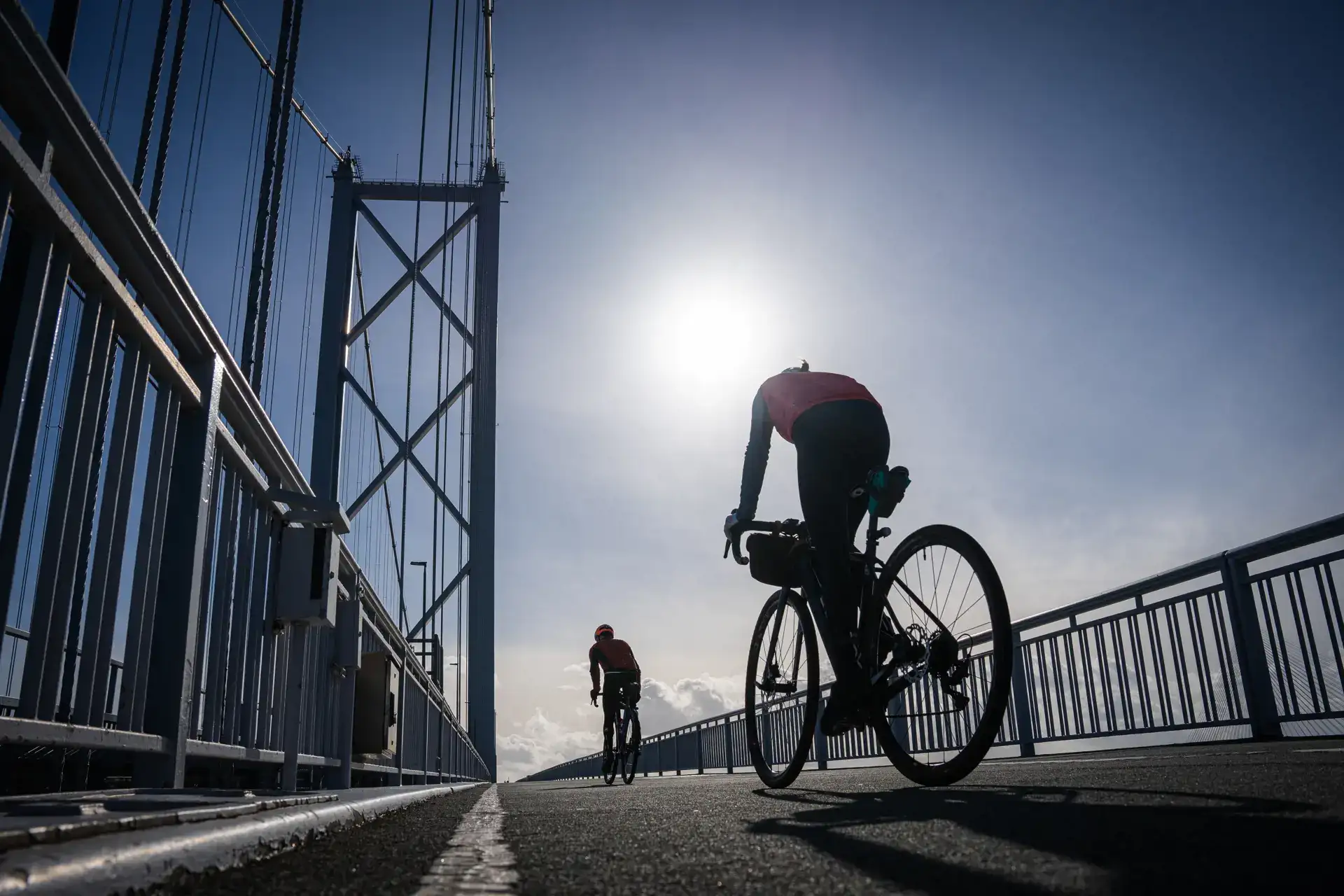 Background image - Cyclng Across The Forth Road Bridge