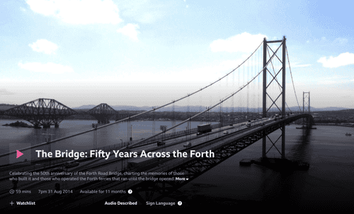 iPlayer | The Bridge: Fifty Years Across the Forth