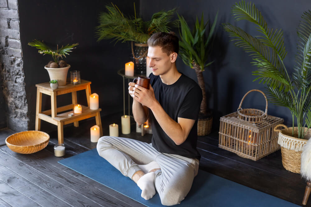 5 Practical Mindfulness Techniques Woman sitting in lotus position practicing mindfulness meditation outdoors